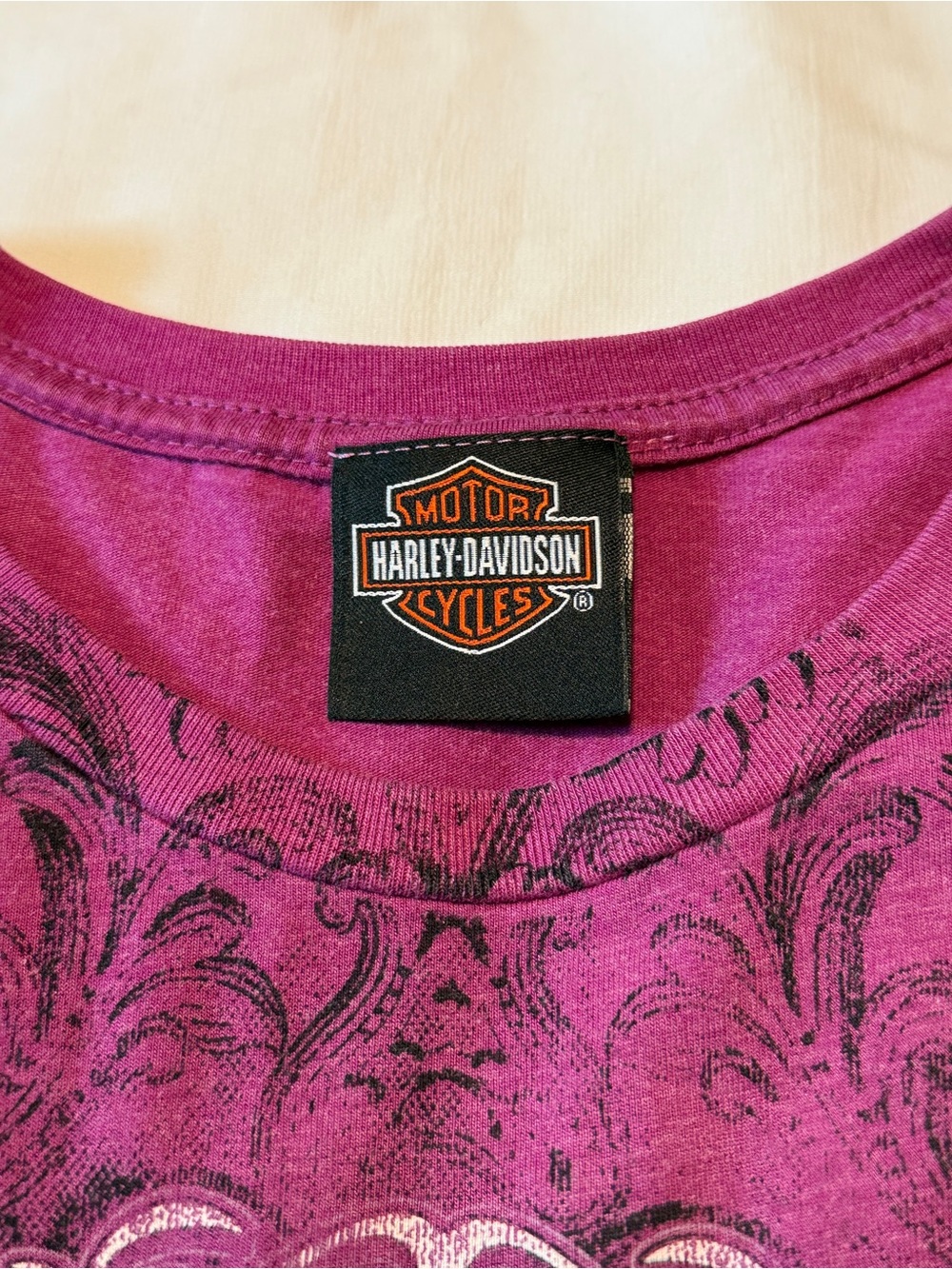 Harley-Davidson Mad River Sandusky Ohio Purple Graphic Tee Size M - Picture 3 of 8